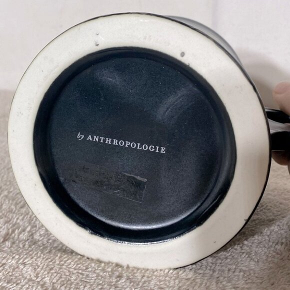 Anthropologie Black White Monogram Letter L Mug - Picture 6 of 8